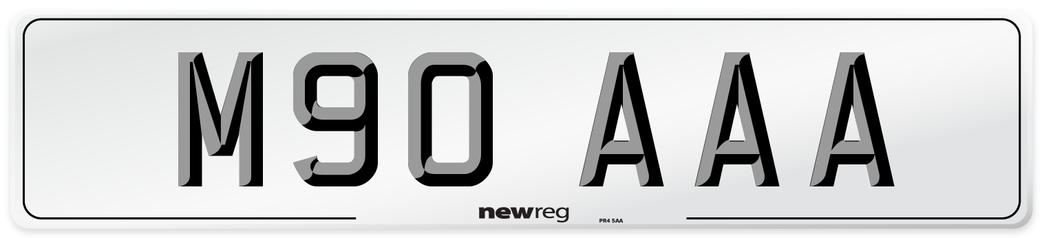 M90 AAA Number Plate from New Reg